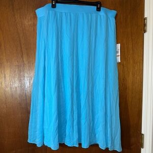 Ruby Rd. Vibrant Blue A-Line Skirt